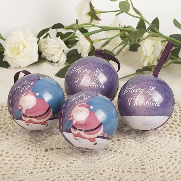 Julgransprydnad Hänge Fairy Ball Julgodis Presentförpackning Kreativt Hänge Järnkula Julartikel Atmosfär Hänge Style I 6.8cm  2pcs