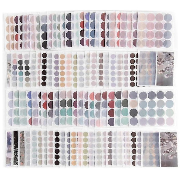 100 arkkia vesiväripilkku tarra journaling tarvikkeet scrapbooking DIY väritarra washi St