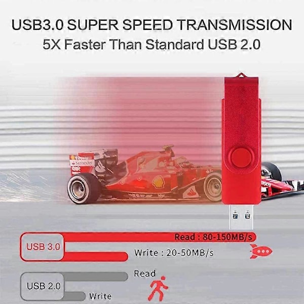 Flash Disk, Oxideret Klips (USB+TYPE C) 3.0 32GB Flash Hukommelse U Disk til Android Enhed/Pc/Tablet/(R