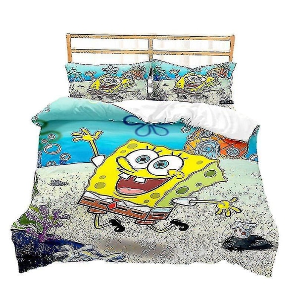 Svampebob Firkant Serien Trykt Dynebetræk To-delt Sæt Tre-delt Børneværelse Dekorativt Dynebetræk style 1 140*210two-piecesuit