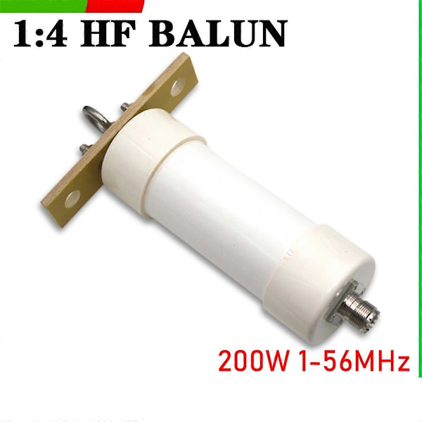 1:4 Balun 200W 1-56MHz Ratio Balun för HAM Radio 4:1 Balun 50ohm till 200ohm HF Winton Kortvågsantenn