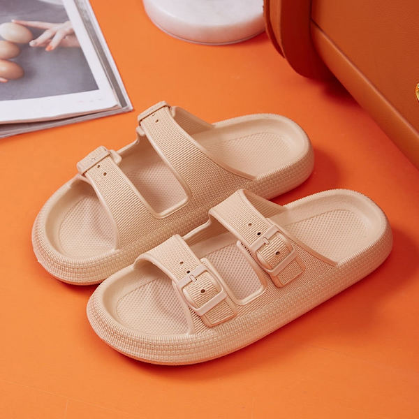Mote Spenne Tykksåle Tøfler Dame Hjem Myk Såle Sky Tøfler Khaki 40-41