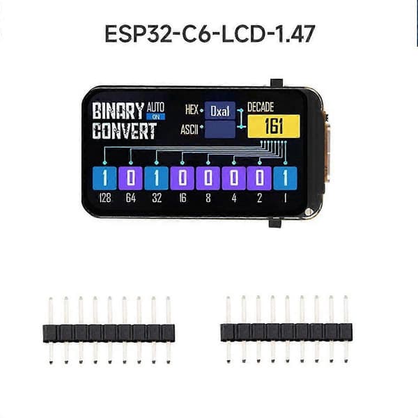 ESP32-C6 1,47 tommer LCD-udviklingskort understøtter WiFi6 og Bluetooth 5 172x320 4MB Flash ESP32-C6-LCD