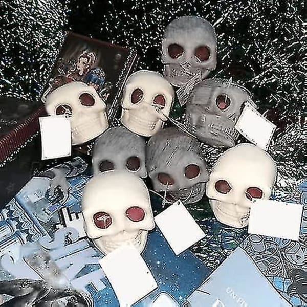 Skull Monster Gotisk Fidget Legetøj, Poppende Øjne Klemme Legetøj, F White 1pcs