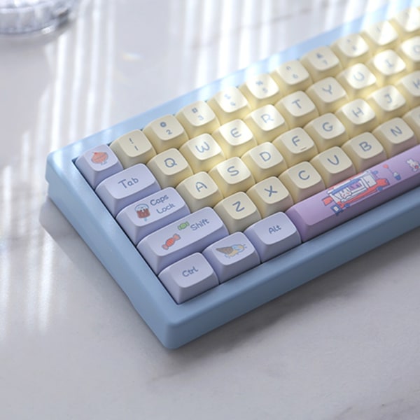 PBT keycap engelska 133/127 tangenter sommaris tangent naughty cat tangent Pink