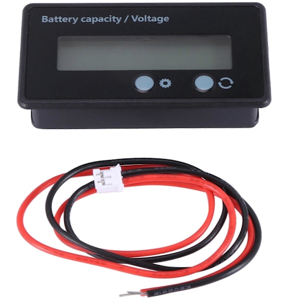 LCD Batterikapacitetsmätare 12V/24V/36V/48V Blybatteristatusindikator, Litiumbatteri
