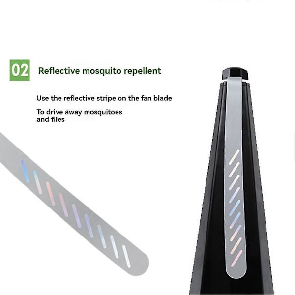 Kannettavat USB-kärpäslätkät pöydälle holografisilla terillä, jotka karkottavat kärpäset, ampiaiset ja mehiläiset ulkoilmapiknikeillä