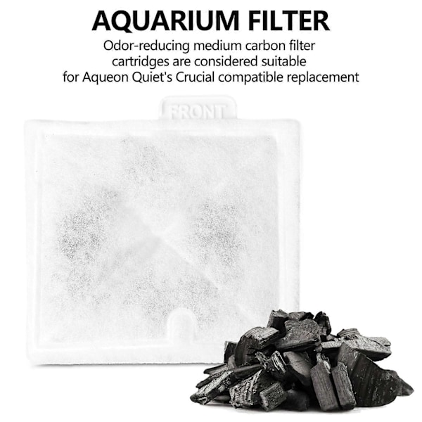 6 Akvaarion keskikokoista hiilisuodatinpatruunaa, korvaamaan Aqueon QuietFlow Power 10 -suodattimia
