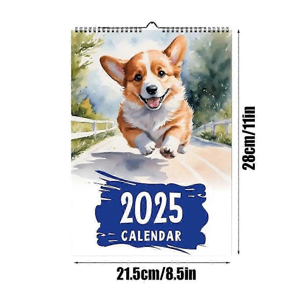 Corgi-kalenteri 2025 Koirakalenteri Seinäkalenteri Söpö Corgi Vuosittainen Vuosisuunnittelija 12 Kuukauden Kalenterisuunnittelija Järjestämiseen