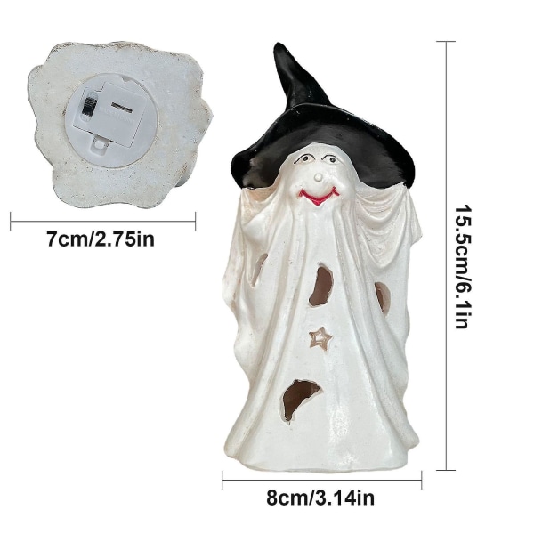 Halloween-kummituskoristeet, valaistu, hehkuva ulkokoriste, karmiva hartsipatsas juhliin ja lomaan