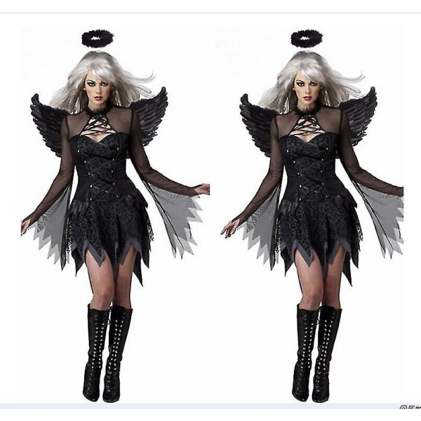 Halloween Costume Cosplay Dark Angel Costume Hög kvalitet M