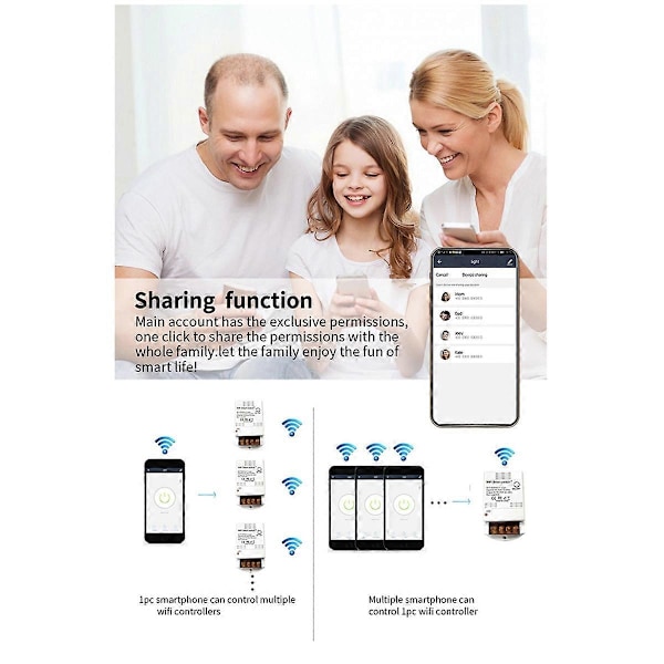 WiFi Smart Switch 30A Relæmodul Smart Switch Controllere