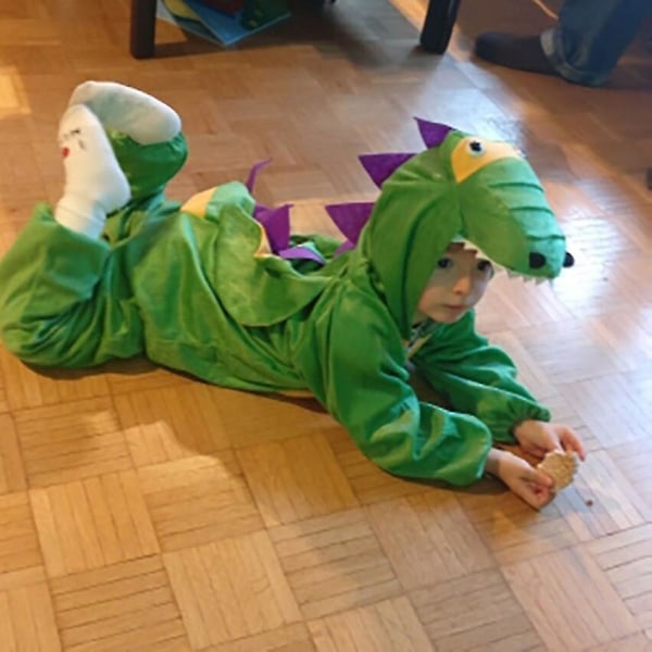 2022 Nye Børne Dinosaur Halloween Kostumer Til Børn Karneval Fest Jumpsuit Voksen Dyr Fløjl Dreng Scene Børnedags Gave 100CM