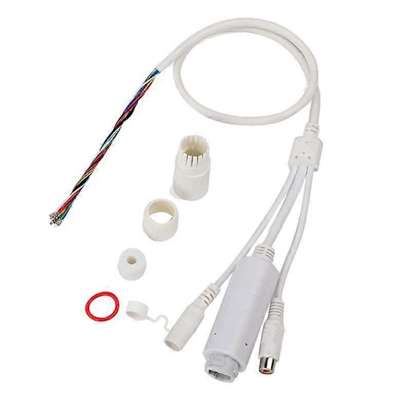 Vedenpitävä POE-sovitinkaapeli POE-jakajakaapeli äänellä 48 V - 12 V 1 A IEEE802.3Af IP-kameralle