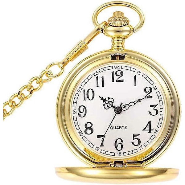 Herre Dame Vintage Quartz Guld Taljekæde Lommeur - Fars Dag