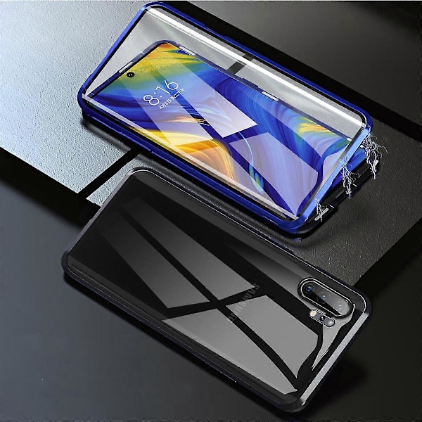 Magnetiskt Skal Kompatibelt Samsung Note 10 Plus Med Skärmskydd Dubbelsidigt 9h Hd Glas Metallram