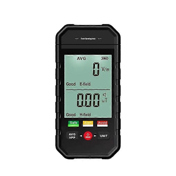 ET925 Stor Skærm Elektromagnetisk Strålingsdetektor Lyd- og Lysalarm Rød Skærm Alarm