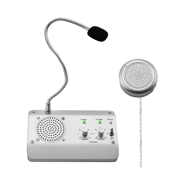 Vindue Højttalersystem, Tovejs Vindue Mikrofon Intercom Højttaler, Intercom System til Virksomhed, O