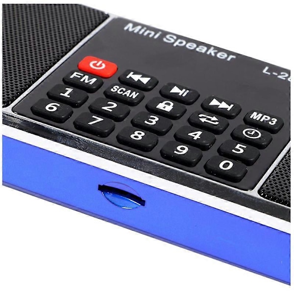 Mini Bærbar Oppladbar Stereo L-288 FM Radio Høyttaler LCD Skjerm Støtte TF Kort USB Disk MP3 Mu
