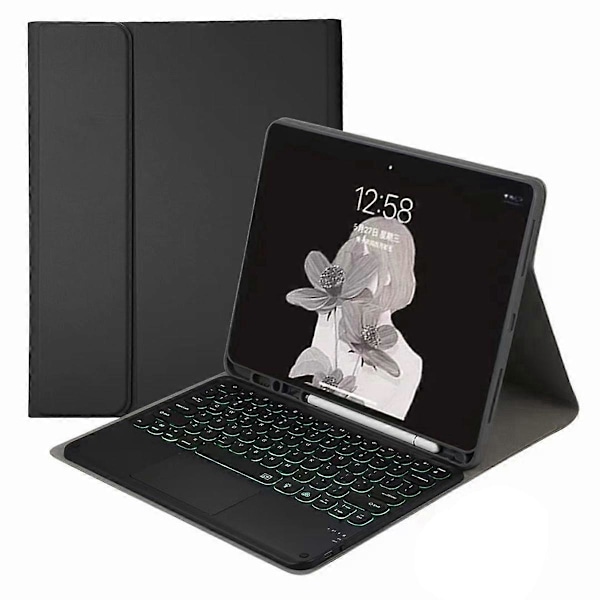 Fodral för Tab A9 Skydd 11 Tum SM-X210 för Tab A9 Plus med Bluetooth Tangentbord Rosa