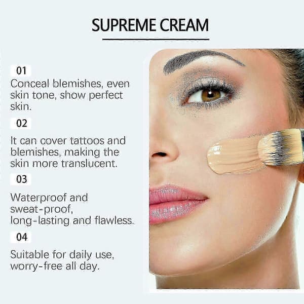 Zephoco Krämig Concealer Lättviktig Kläder Återfuktande Och Närande Klar Krämig Concealer