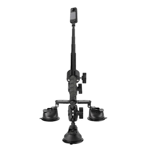 Bil Sugkoppsfäste Kit med Selfie Stick Kulhuvudadapter