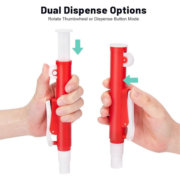 Pipettepumper, 3 stk. Laboratorie Håndholdte Pumper: 2 ml Blå, 10 ml Grøn, 25 ml Rød, Passer til Glas- eller Plastpipetter