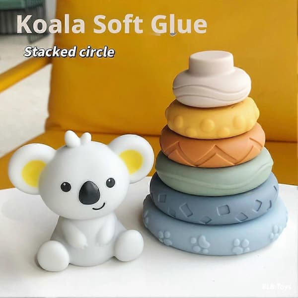 Koala stablemusikkringer Tidlig utdanning puslespill regnbue ringer Koala leketøy