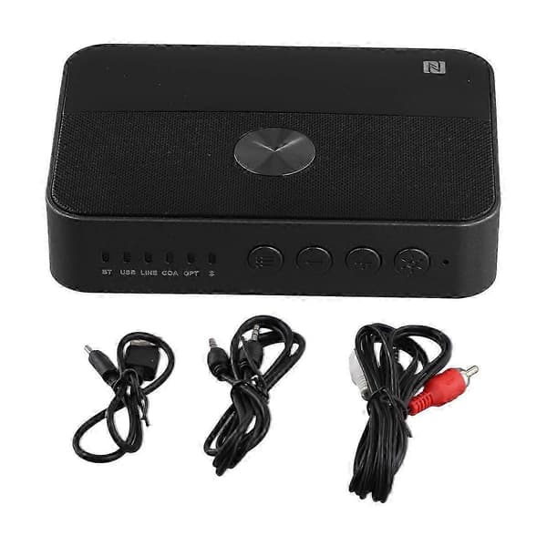 Bluetooth 5.3 NFC o Transmitter Receiver med 3.5mm Aux Coaxial Optisk Digital til Analog Konverter
