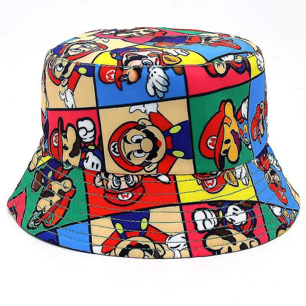 2023 Super Mario Bros Print Fisherman Hat Games Anime Figuurit Mario Luigi Yoshi Bowser Trend Muoti Aurinkohattu Lasten Syntymäpäivälahjat