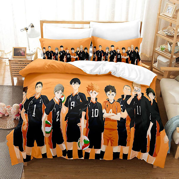 H13 Anime Haikyuu!! 3D-printet sengesett dynetrekk dynetrekk putetrekk barnegave AU single 140x210cm