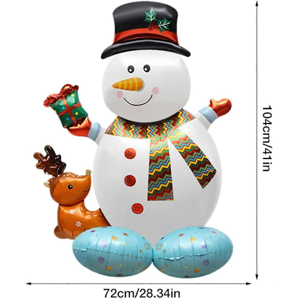 Jul Folieballonger | Jultomte Ren Julgran | Färgglad Folieballongdekoration