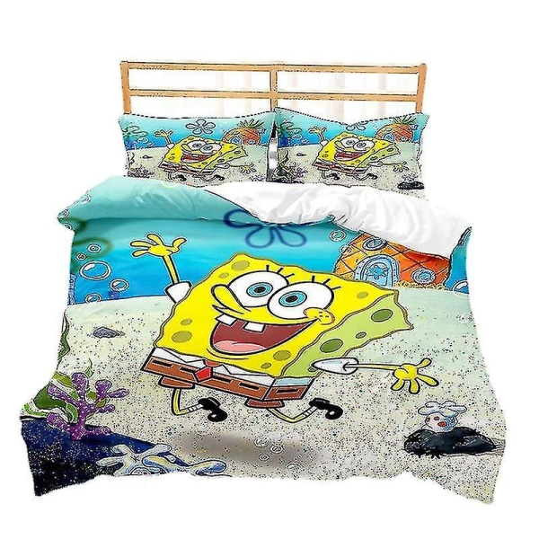 Svampebob Firkant Serie Trykt Dynebetræk To-delt Sæt Tre-delt Børneværelse Dekorativt Dynebetræk W style 1 264*228three-piecesuit