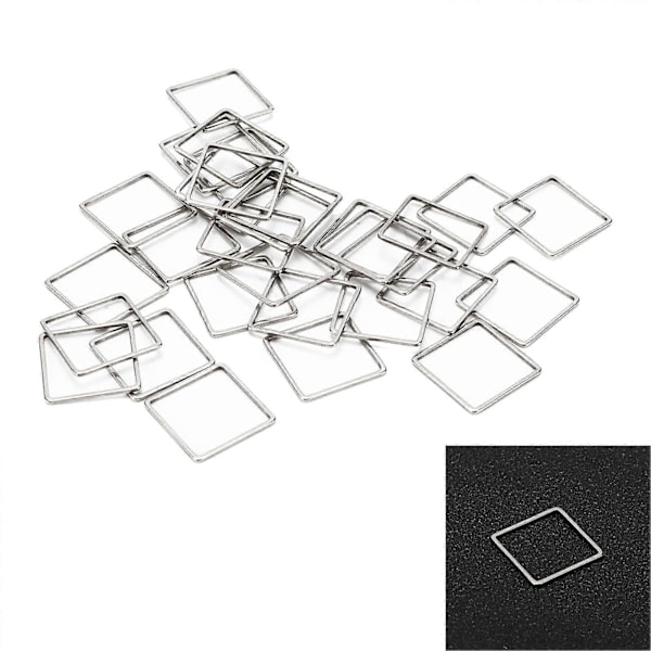 30 stk. Øredobber Anheng Hule Geometriske Firkantrammer Øredobberkoblinger for DIY Øredobber Halskjede Armbånd Håndverk