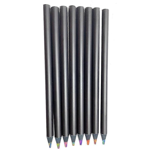 8 Farger Regnbueblyanter, Jumbo Fargede Blyanter for Voksne, Flerfargede Blyanter for Kunsttegning, C