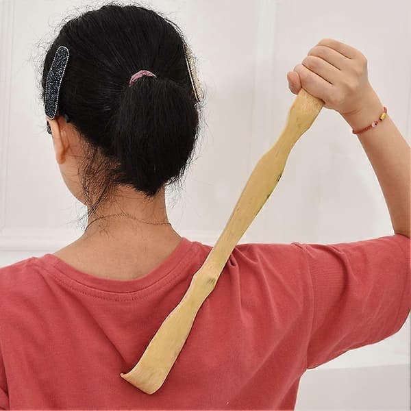 Bamboo Back Scratcher - Orchid Carving Long Handle Back Scratcher blomma