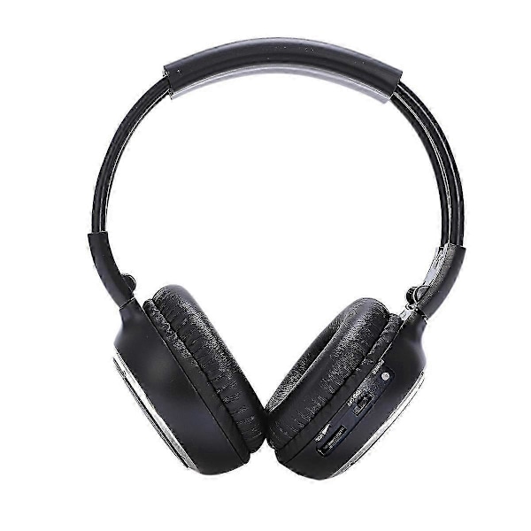 2 x Tupla Infrapuna Stereo Langattomat Kuulokkeet IR Auto DVD Soitin Niskatuki Musta JP