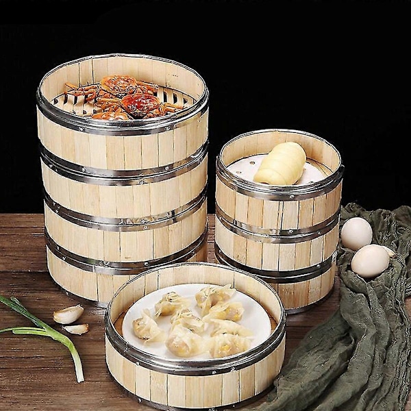 Bambu Full Grate Mini Ångkokare Bambu Dessert Bambubur Ångkokare Rostfritt Stål Bambu Hushåll Liten Ångkokare Bambu Ångkokare Kommersiell
