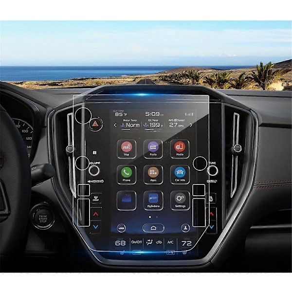 Skärmskydd för 2021-2023, Härdat Glas Multimedia Display Touch Screen Skyddsfilm