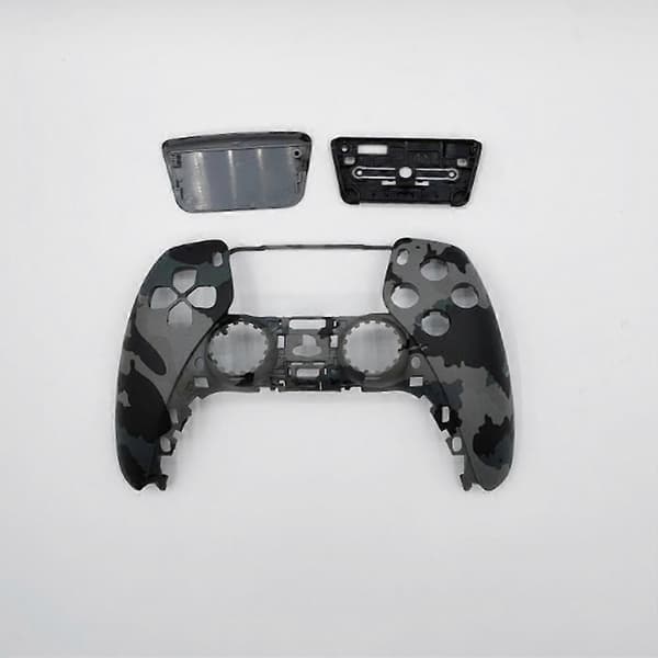Camouflage-skal til PS5-controller - Udskiftningsdækselsæt til håndtag Black