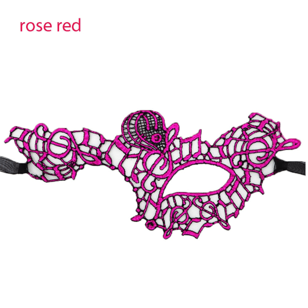Pitsinen seksikäs naisten silmänaamio naamiaisjuhliin, tanssiaisiin, halloween-asuun, seksikäs party-naamio type 13 rose red