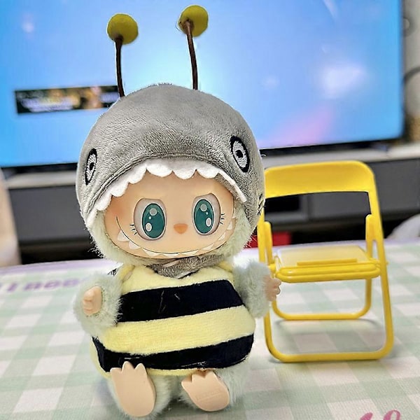 Mini Plysjdukke Klær Antrekk Tilbehør For Korea Kpop Exo Labubu V1 V2 Idol Dukker Gås Dinosaur Macaron Klær Gave 7