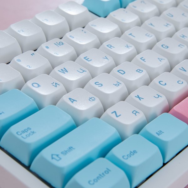 Mekaniskt speltangentbord Ryskt LED-bakgrundsbelyst 96 tangenter Trådbundet Bärbart Mekaniskt Tangentbord för Bärbar Dator PC-spelare White