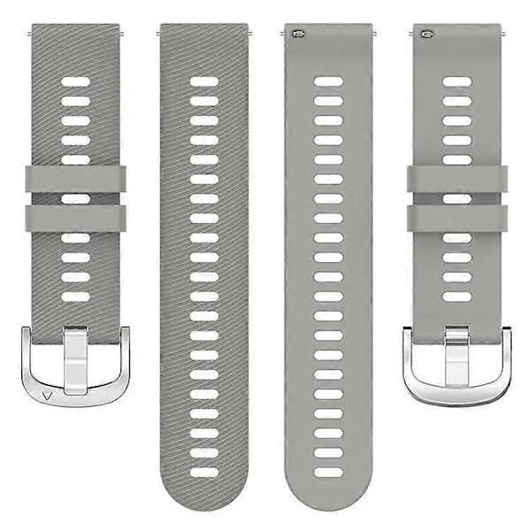 Kompatibel med Garmin Forerunner 265 Silikon Klokkereim 22mm Kryss Stripe Myk Sport Erstatningsklokkereim LightGrey