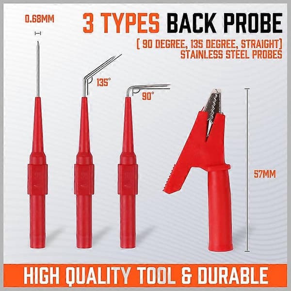 22 stk. Back Probe Kit, Back Probe Pin Kit