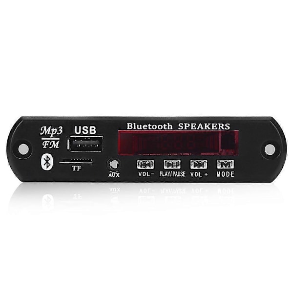 Bluetooth 5.0 MP3-dekoderkort DC 5V 12V Bil FM-radiomodul Stöd TF USB AUX för biltelefon