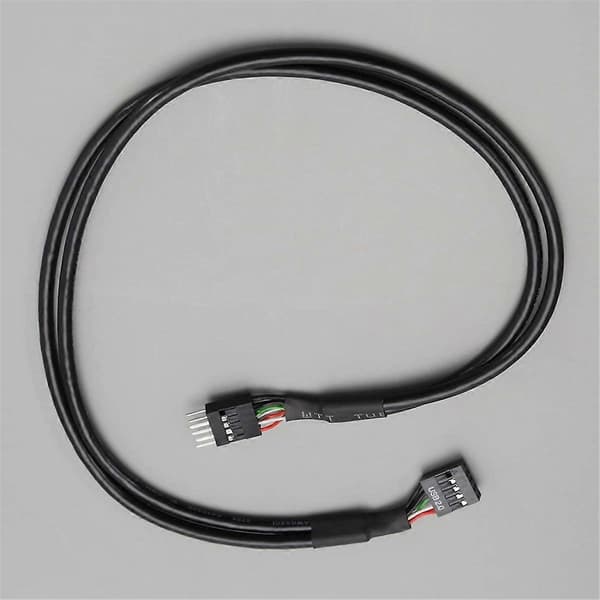MainBoard Chassis Front 9-Pin Terminal USB 2.0 Han til Hun Forlængerkabel USB 2.0 9Pin til 9Pin E