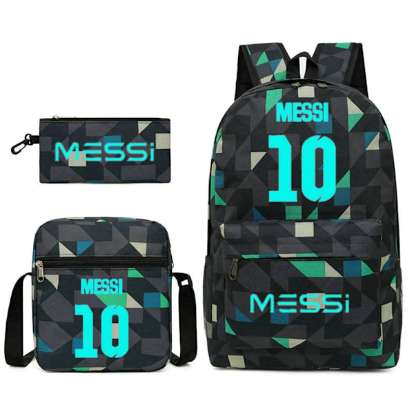 Messi Skoletaske 3-pak Stor Skoletaske Dark Grey
