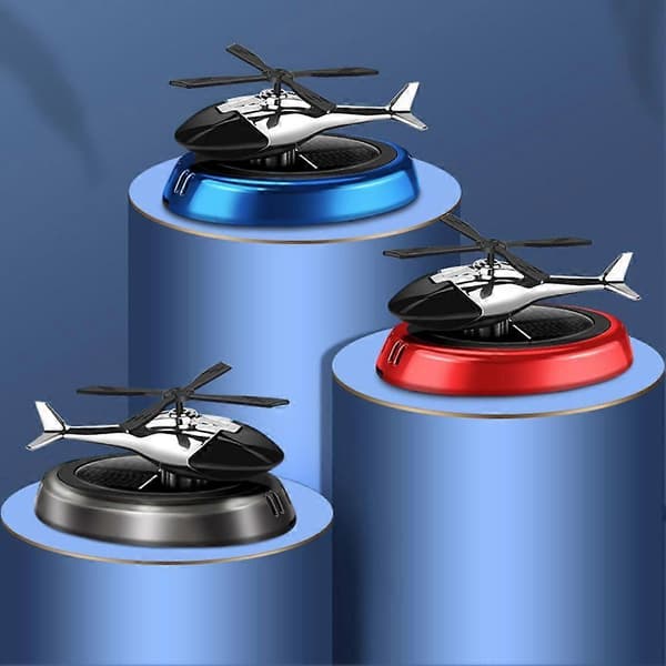 Bil Doftspridare, Flygplansprydnader, Soldriven Roterbar Flygplan Blue