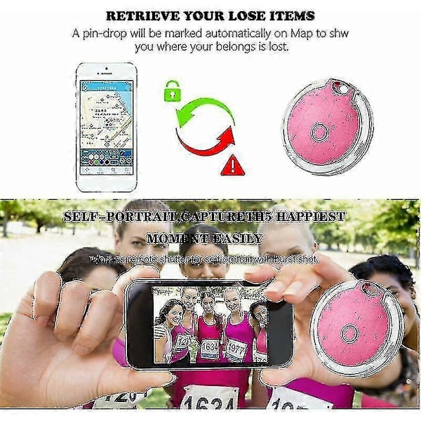 4-pack Mini GPS-tracker Vattentät Bärbar Bluetooth-tracker för Bagage/Barn/Husdjur/Katt/Hund Premium